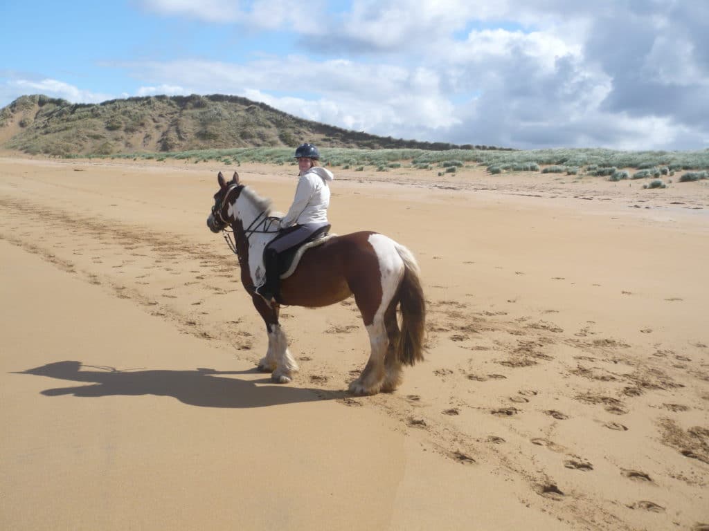 Riding on Tullan Strand